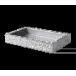 Ambrosia White Quartz/Silver Small Rectangle Tray (10"L x 6"W x 1.5"H)