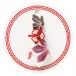 June Red Set of 4 Placemats 16 in Round