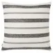 Terra Striped Gray Metallic Pillow 22 x 22 in