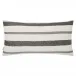 Terra Striped Gray Metallic Pillow 12 x 24 in