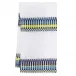 Sicily Purple, blue stripes on White Set of 4 Napkins 20 x 20 in