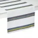 Sicily Purple, blue stripes on White Runner 16 x 108 in