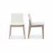 Deco Oak Dining Chair Cream White PVC - Set Of Two