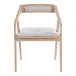 Padma Oak Arm Chair Light Grey