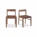 Owing Dining Chair Walnut Brown - Set Of Two