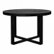 Jedrik Round Outdoor Dining Table Black