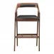 Padma Bar Stool Black Vegan Leather