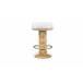 Nio White Mist Swivel Counter Stool