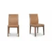 Frankie Tan Leather Dining Chair Set of Two