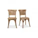 Churchill Dining Chair Light Brown - Set Of Two