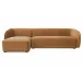 Faye Faux Mohair Sectional Tan Left
