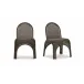 Kendall Brown Outdoor Dining Chair Set of Two