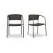 Zola Dark Brown Outdoor Dining Chair Set of Two