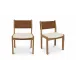 Carol Tan Leather Dining Chair Set of Two