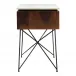 Dominic Nightstand White and Brown