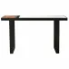 Blox Console Table White Marble and Warm Brown