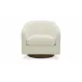 Oscy Faux Shearling White Swivel Chair