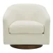 Oscy Swivel Chair Vegan Shearling White