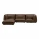 Zeppelin Lounge Modular Leather Sectional Toasted Hickory