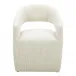 Barrow Rolling Dining Chair White Mist