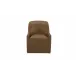 Maisie Tan Leather Rolling Dining Chair