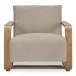 Eckersley Lounge Chair Beige Faux Shearling