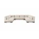 June Oatmeal U Shaped Modular Sectional
