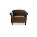 Harmony Dark Brown Faux Mohair Accent Chair