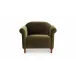 Harmony Dark Green Faux Mohair Accent Chair