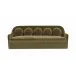 Rialto Dark Green Faux Mohair Sofa