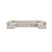 Fable Beige Slipcover Dining Banquette U-Shape 154 in.
