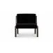 Edie Black Faux Mohair Accent Chair