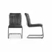 Ansel Dining Chair Onyx Black Leather - Set Of Two