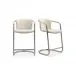 Freeman Chrome Frame Counter Stool Blended Cream - Set Of Two