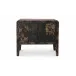 Iris Distressed Black Nightstand