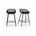 Piazza Outdoor Counter Stool Black - Set Of Two