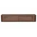 Round Walnut Off Floating Console Table