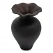 Ruffle 12 inch Decorative Vessel Black