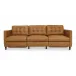Bridgers Tan Leather Power Recliner Sofa