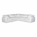 Terra Condo Classic L-Shaped Modular Sectional Cream White