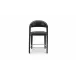 Martens Black Leather Counter Stool