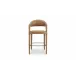 Martens Brown Leather Bar Stool