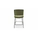 Early Faux Green Mohair Counter Stool