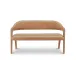 Martens Tan Leather Dining Bench