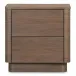 Round Off Tall Nightstand Walnut Brown