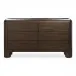 Rowan 6 Drawer Dresser Dark Brown