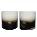 Tipsy Smoke Lead-Free Crystal, Cut Lenses Tumbler Water 370 ml