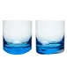 Tipsy Aquamarine Lead-Free Crystal, Cut Lenses Tumbler Water 370 ml