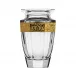 Eternity Vase Clear, Cut, 24-Carat Gold (Floral Relief Decor) 20 Cm
