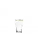 Paula /Iv Tumbler Spirits Clear Lead-Free Crystal, Cut, Engraved Roses, 24-Carat Gold (Thin Line) 70 ml